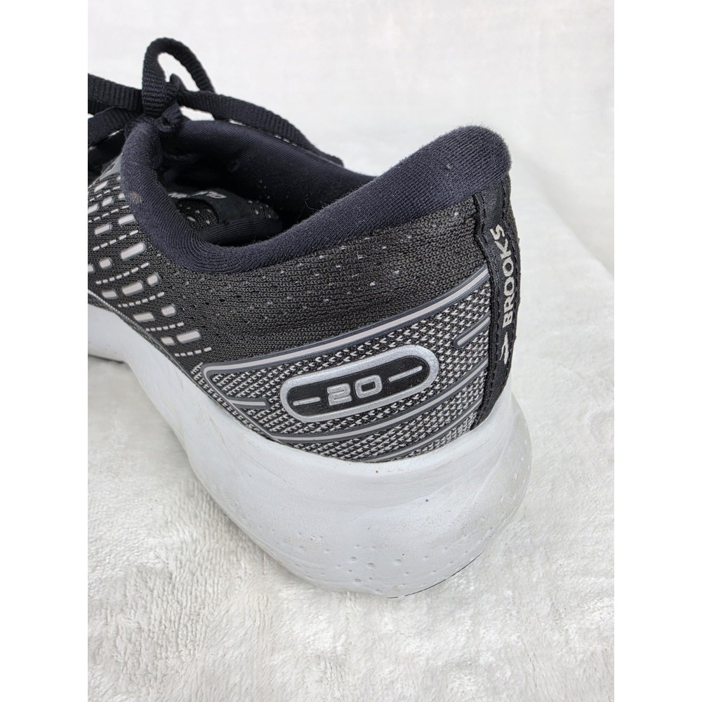 Brooks Glycerin 20 Womens 11.5B Black White Alloy Running Shoes - Picture 8 of 9